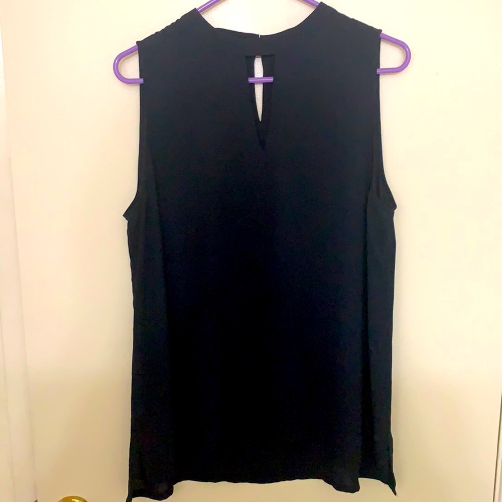 Navy Blue Sleeveless Blouse